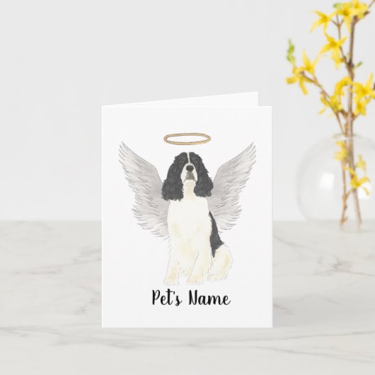 Sympathie voor zwarte en witte Engelse Springer Sp Kaart (Gele Bloem)