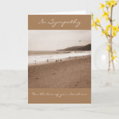 Sympathie Wenskaart met Ocean Scene Kaart (Gele Bloem)