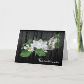 Sympathie White Lotus Candle with Raindrops Kaart (Voorkant)