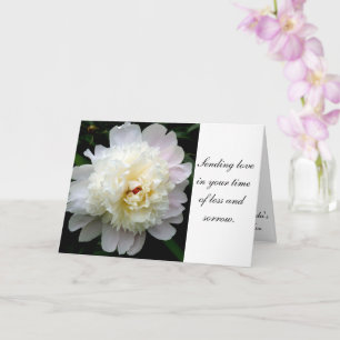 Sympathie White Peony Kaart