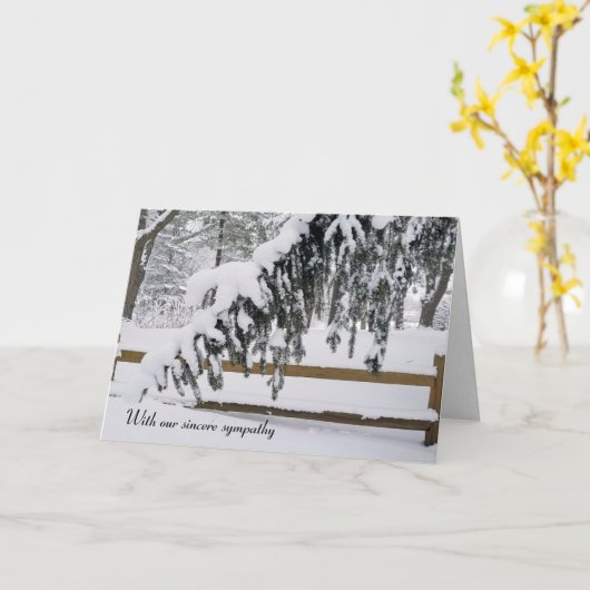 Sympathie winterpine kaart (Gele Bloem)