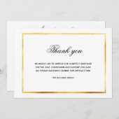 Sympathie wit goud bedankt foto (Voorkant / Achterkant)