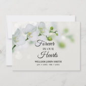 Sympathie Witte Orchideeën DANK U Bedankkaart (Achterkant)