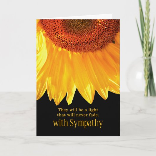 Sympathie Zonnebloem Licht dat nooit zal verdwijne Kaart (Voorkant)