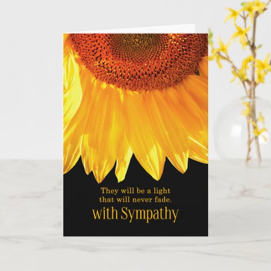 Sympathie Zonnebloem Licht dat nooit zal verdwijne Kaart (Gele Bloem)