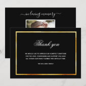 Sympathie zwart goud bedankt foto (Voorkant / Achterkant)