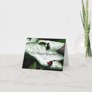 Sympathie - Zwarte Butterfles - Caladium Kaart