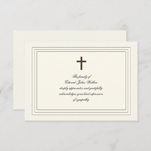 Sympathiebetuiging Kaart (Voorkant / Achterkant)