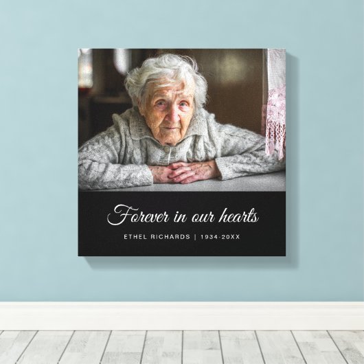 Sympathieherdenking bij het liefhebben van geheuge canvas afdruk (Insitu (Houten vloer))