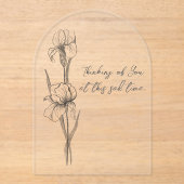 sympathiekaart met handgetekende iris acryl uitnodigingen (Voorkant)