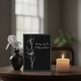 sympathiekaart met handgetekende iris briefkaart