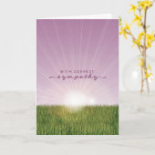 Sympathiekaart met vredig gras kaart (Gele Bloem)