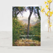 Sympathiekaart, verlies stiefmoeder kaart (Gele Bloem)