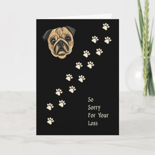 Sympathiekaart voor een Pet Pug in Black Kaart