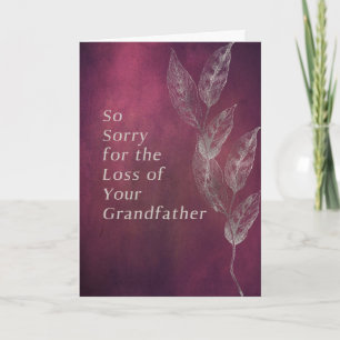 Sympathiekaart voor grootvader in Cranberry Kaart