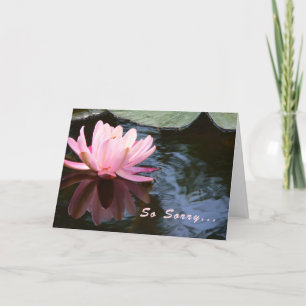 Sympathiekaart voor zuster met roze water Lily Kaart