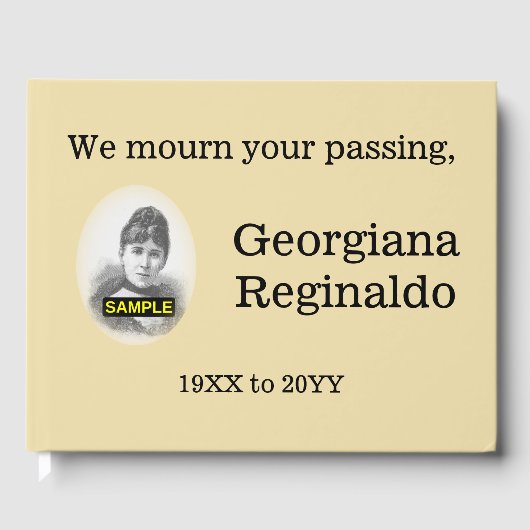 Sympathies de deuil et minimes Livre d'or (Recto)