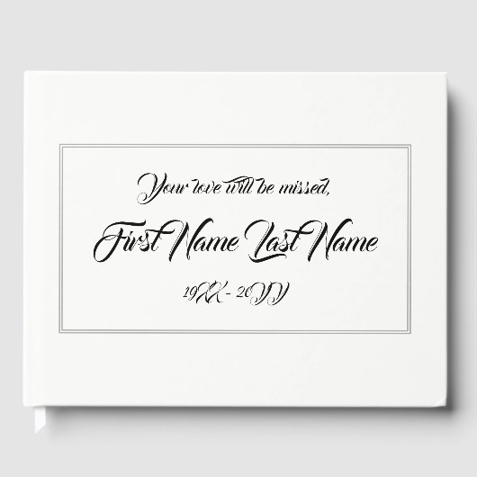 Sympathies simples et Customisées Livre d'or (Recto)