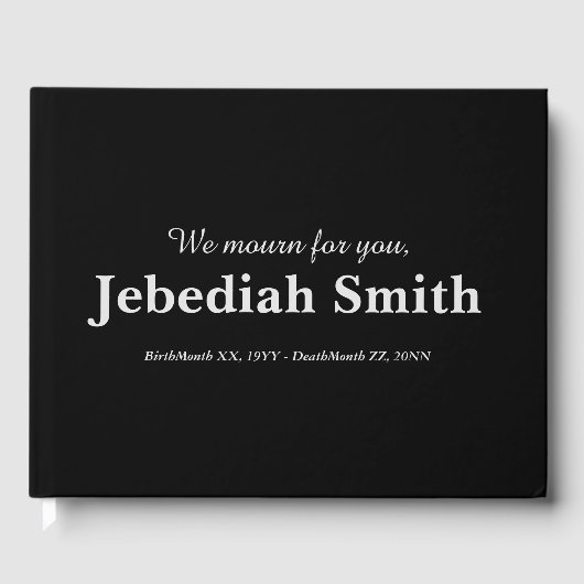 Sympathies simples et minimes Livre d'or (Recto)