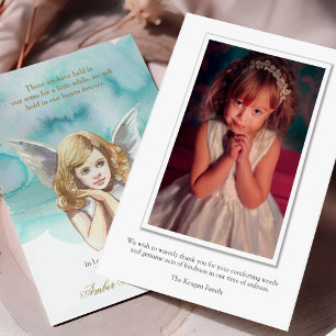 Sympathy Angel Photo Funeral Merci Cartes