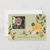 Sympathy Bereavement Photo Funeral Carte de remerc (Dos)