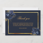 Sympathy bleu floral or merci photo (Devant)