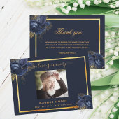 Sympathy bleu floral or merci photo