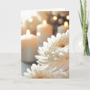 Sympathy Candle en Chrysanthemum Kaart