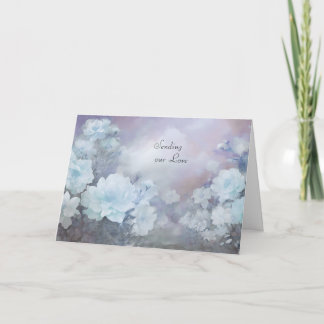 Sympathy Card Blauw Bloemen Verzenden van onze Lie Kaart