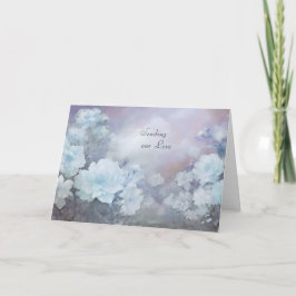 Sympathy Card Blauw Bloemen Verzenden van onze Lie Kaart