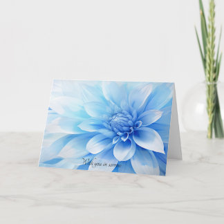 Sympathy Card Blauwe bloemen Kaart