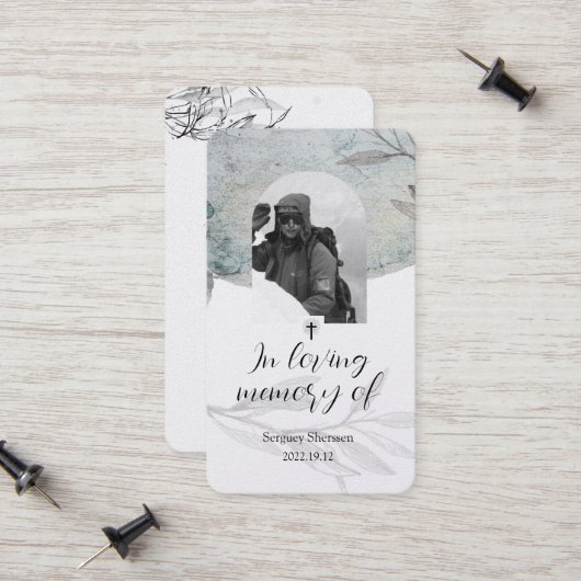 Sympathy Card Contactkaartje (Voorkant / Achterkant in situ)