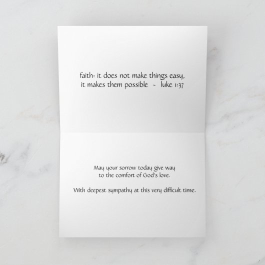 Sympathy Card: Magnolia een Schriftvers over het g Kaart (Binnen)