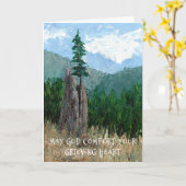 Sympathy Card Mountain Tree Kaart (Gele Bloem)