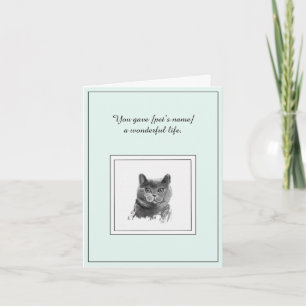Sympathy Card voor een Britse Korthaar Kat Kaart