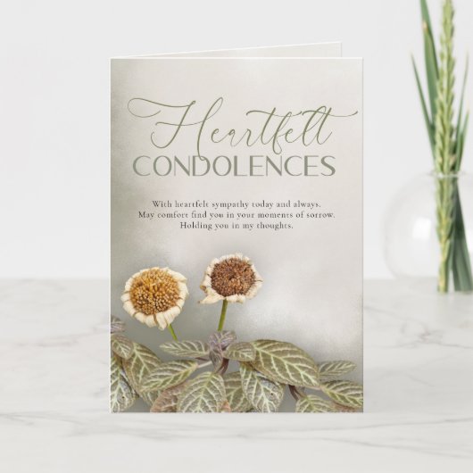 Sympathy Card with Customizable Message  Kaart (Voorkant)