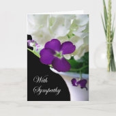 Sympathy Card, Witte Hortensia's en Stock Bloemen Kaart (Voorkant)