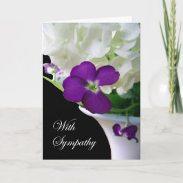 Sympathy Card, Witte Hortensia's en Stock Bloemen Kaart