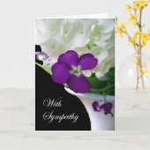 Sympathy Card, Witte Hortensia's en Stock Bloemen Kaart (Gele Bloem)