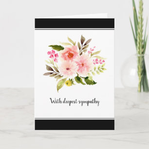 Sympathy Condolence Message Floral Greeting Kaart