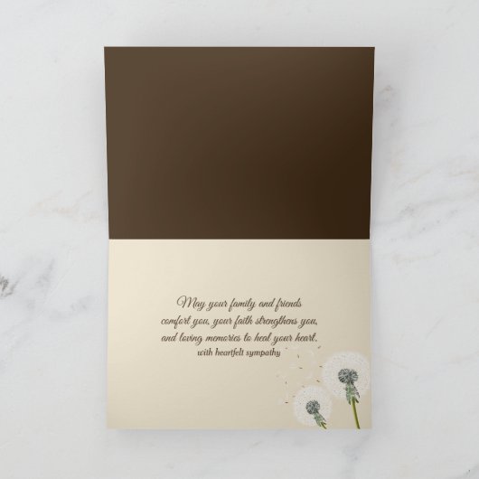 Sympathy Dandelion Seed with Droplets On a Bible Kaart (Binnen)