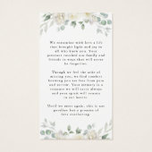 Sympathy Elegant Floral Photo Prayer Card (Dos)