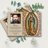 Sympathy Elegant Guadalupe Funérailles Merci Carte