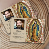 Sympathy Elegant Guadalupe Funérailles Merci Carte
