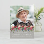 Sympathy Floral Photo Carte de remerciements funér (Debout devant)