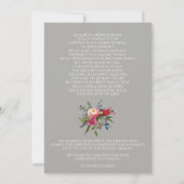 Sympathy Floral Photo Carte de remerciements funér (Dos)