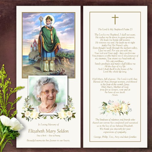 Sympathy Floral St Patrick Carte de remerciements 