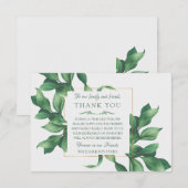 Sympathy Folid Carte de remerciements (Devant / Derrière)