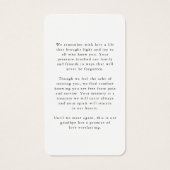 Sympathy Forever In Our Hearts Photo Prayer Card (Dos)