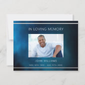 Sympathy funérailles bleu ciel photo carte de reme (Devant)